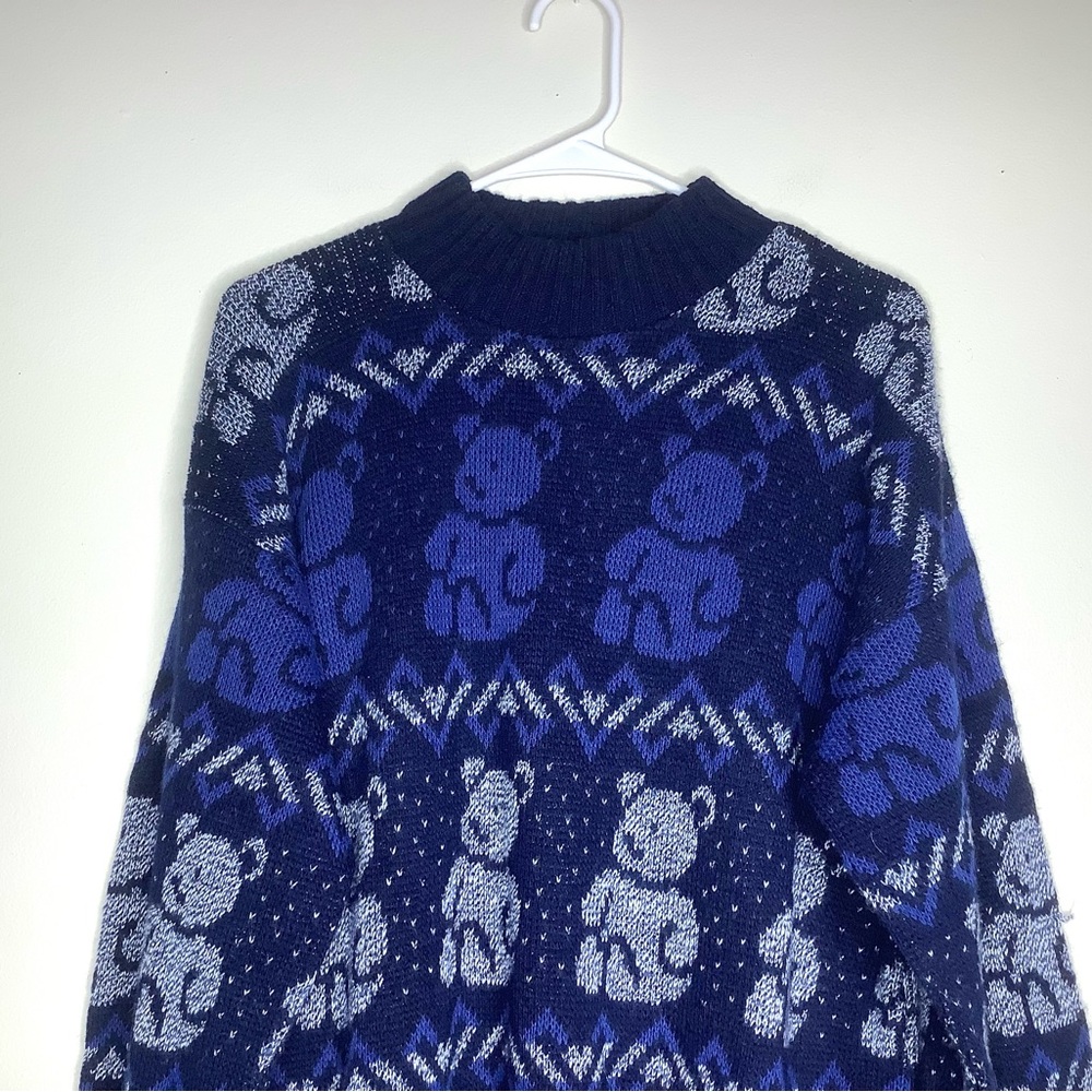 < Vintage Separate Issue Teddy Bear Sweater > - Picture 4 of 4